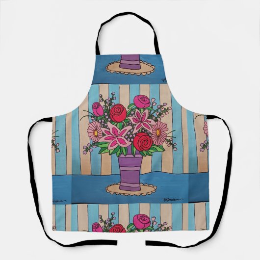 Paarse vaas schort (Voorkant)