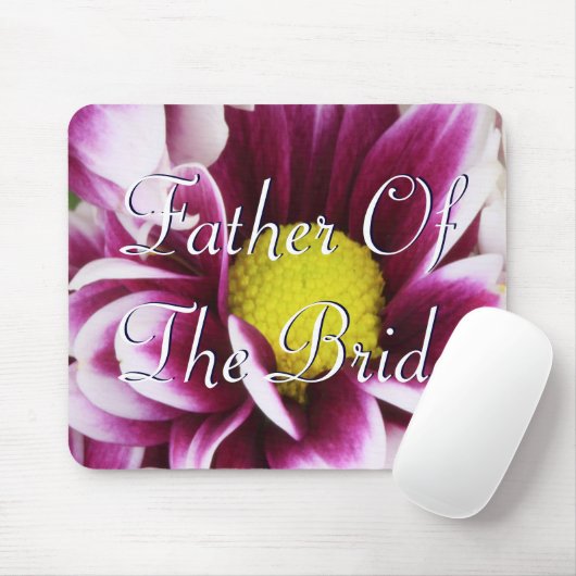 Paarse vader van de bride Bouquet Muismat (Met muis)