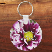 Paarse vader van de bride Bouquet Sleutelhanger (Voorkant)