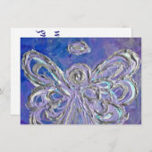 Paarse Vakantie Engel Aanvragen of Uitnodigingen (Voorkant / Achterkant)