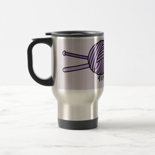 Paarse val van Yarn (Knit & Crochet) Reisbeker (Links)