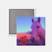 Paarse Valentijn Red Heart Magneet (Voorkant / Achterkant)