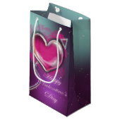 Paarse Valentijnsdag Klein Cadeauzakje (Voorkant Gekanteld)