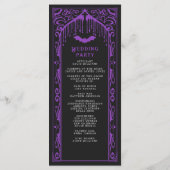 Paarse Vampier Kathedraal Gotische bruiloft Programmakaart (Achterkant)
