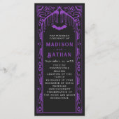 Paarse Vampier Kathedraal Gotische bruiloft Programmakaart (Voorkant)