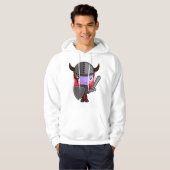Paarse Vampier Viking Mannen Hoodie (Voorkant volledig)