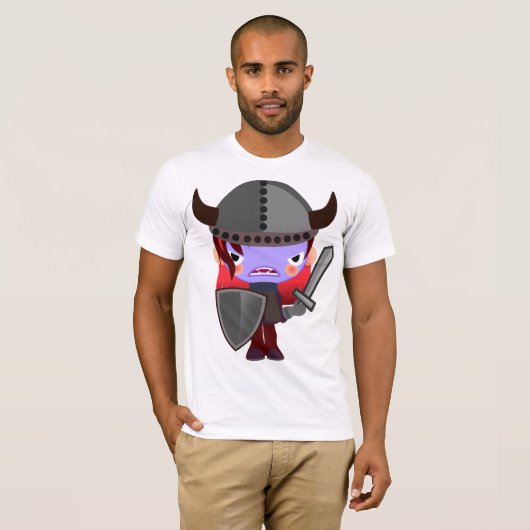 Paarse Vampier Viking Mannen T-shirt (Voorkant volledig)