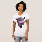 Paarse Vampier Viking Vrouwen T-shirt (Voorkant volledig)