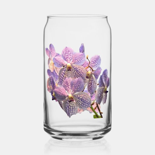 Paarse Vanda Orchidee Bloeit Bloemen Blikvorm Glas (Voorkant)
