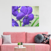 Paarse vanda orchidee uitzicht canvas print (Insitu (Woonkamer))