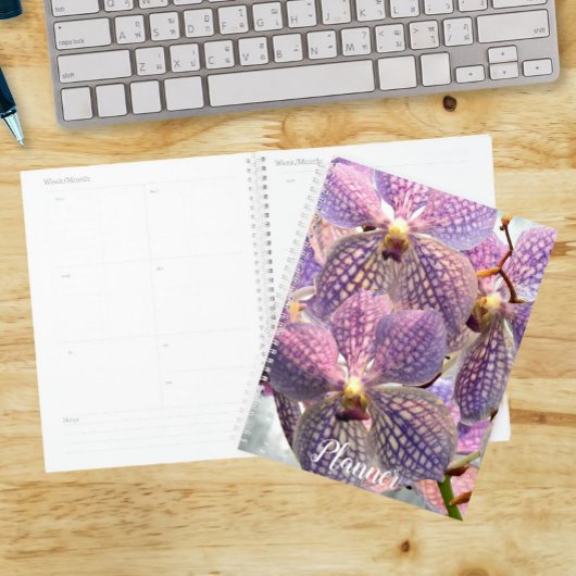 Paarse Vanda Orchideeën Bloemen Planner