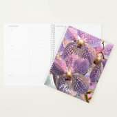 Paarse Vanda Orchideeën Bloemen Planner (Display)