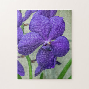 Paarse vanda orchideeën puzzel legpuzzel