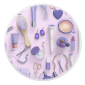 Paarse Vanity Table Keramische Knop (Voorkant)