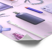 Paarse Vanity Table Poster (Hoek)