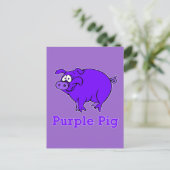 Paarse Varkens op kleding, Mokken, Baby Shirten Briefkaart (Staand voorkant)