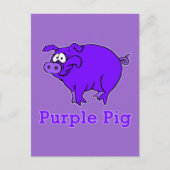 Paarse Varkens op kleding, Mokken, Baby Shirten Briefkaart (Voorkant)