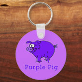 Paarse Varkens op kleding, Mokken, Baby Shirten Sleutelhanger (Voorkant)