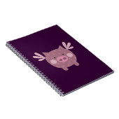 Paarse varkensnotebook notitieboek (Rechterzijde)