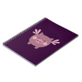 Paarse varkensnotebook notitieboek (Linkerzijde)
