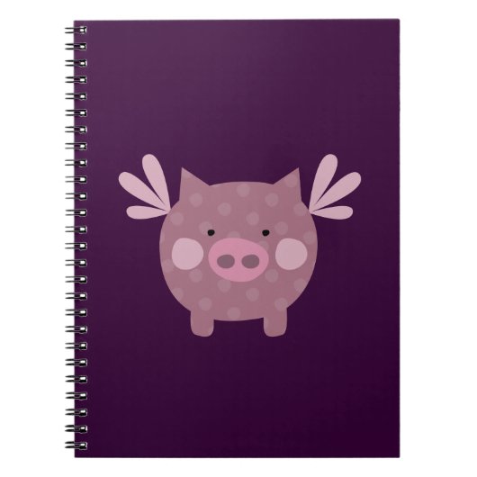 Paarse varkensnotebook notitieboek (Voorkant)