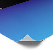 Paarse Vase met kleurrijke bloemen Poster (Hoek)