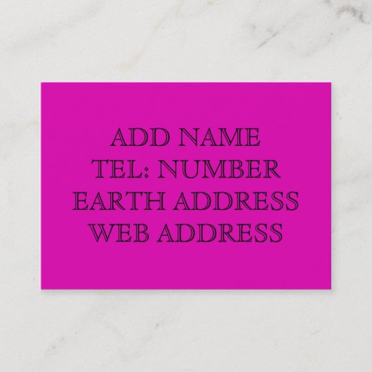 Paarse vaste visitekaartje (Voorkant)
