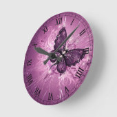 paarse vectorvectorkunst ronde klok (Hoek)