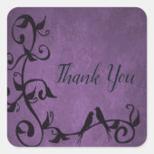 Paarse vedervogels Dank jullie Stickers (Voorkant)