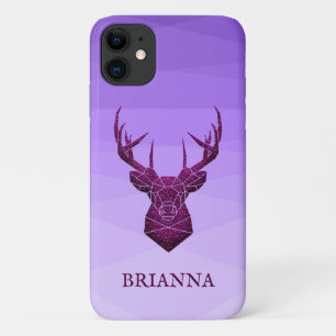 Paarse veelhoekige en herten Hoesje-mate iPhone Ca Case-Mate iPhone Case