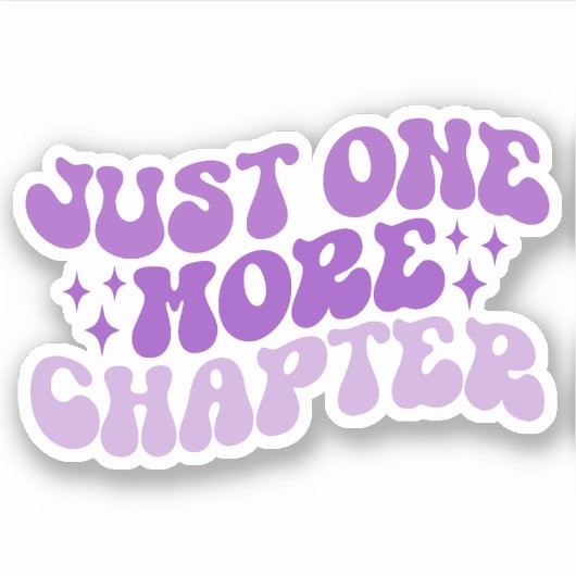 Paarse veelkleurige slechts één hoofdstuk meer vin sticker (Voorkant)