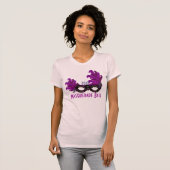 Paarse Veer Venetiaans Masquerade Custom T-shirt (Voorkant volledig)