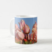 Paarse veertulpen koffiemok (Voorkant links)