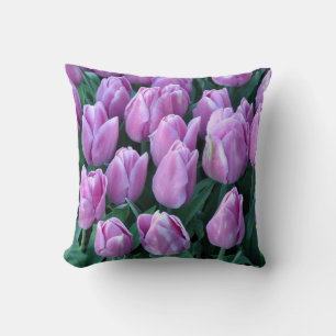 Paarse veertulpen kussen