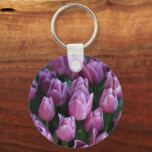 Paarse veertulpen sleutelhanger (Voorkant)