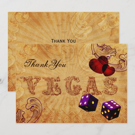 paarse   Vegas Bedankt (Voorkant / Achterkant)