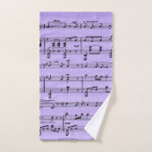 Paarse vel muziek bad handdoek (Handdoek)