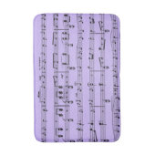 Paarse vel muziek badmat (Voorkant Verticaal)