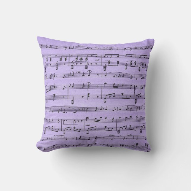 Paarse vel muziek buitenkussen (Voorkant)