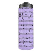 Paarse vel muziek thermosbeker (Voorkant)