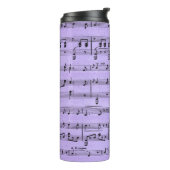 Paarse vel muziek thermosbeker (Gedraaid links)