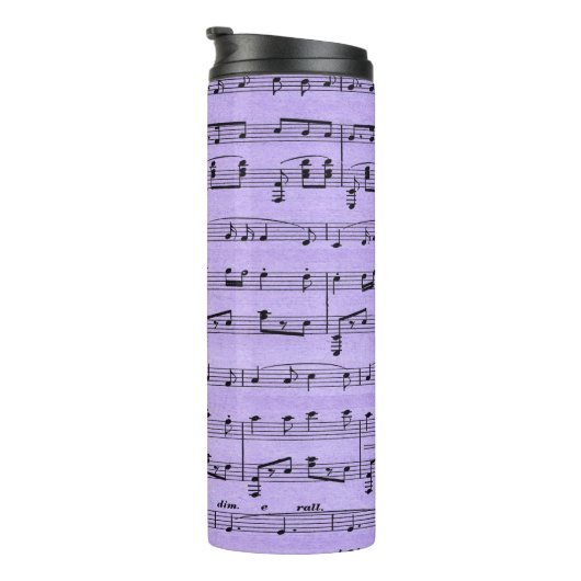 Paarse vel muziek thermosbeker (Geroteerd rechts)
