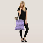 Paarse vel muziek tote bag (Op model)