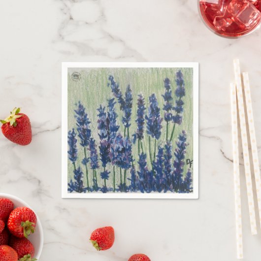 Paarse veld cocktail papier servet (Insitu)