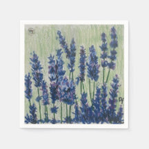 Paarse veld cocktail papier servet