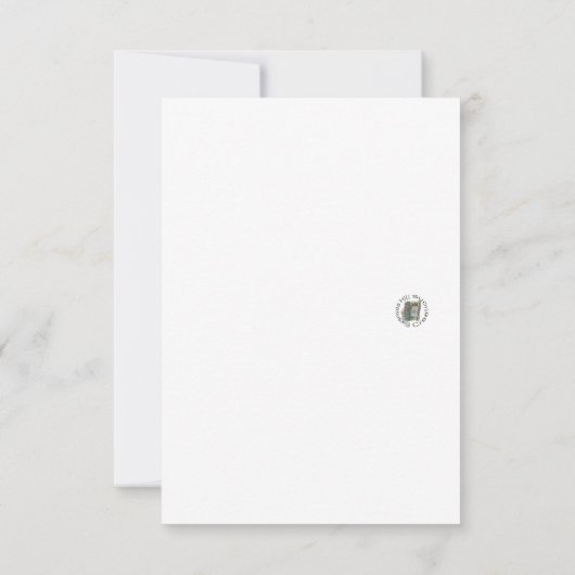 Paarse veld plat dank u kaart (Achterkant)