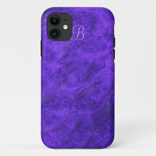 Paarse Velvet Walnut iPhone case *monogrammed*