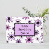 Paarse ventilator 13e aanloopkaart kaart (Staand voorkant)