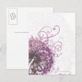 Paarse ventilator 3 briefkaart (Voorkant / Achterkant)