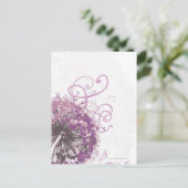 Paarse ventilator 3 briefkaart (Staand voorkant)